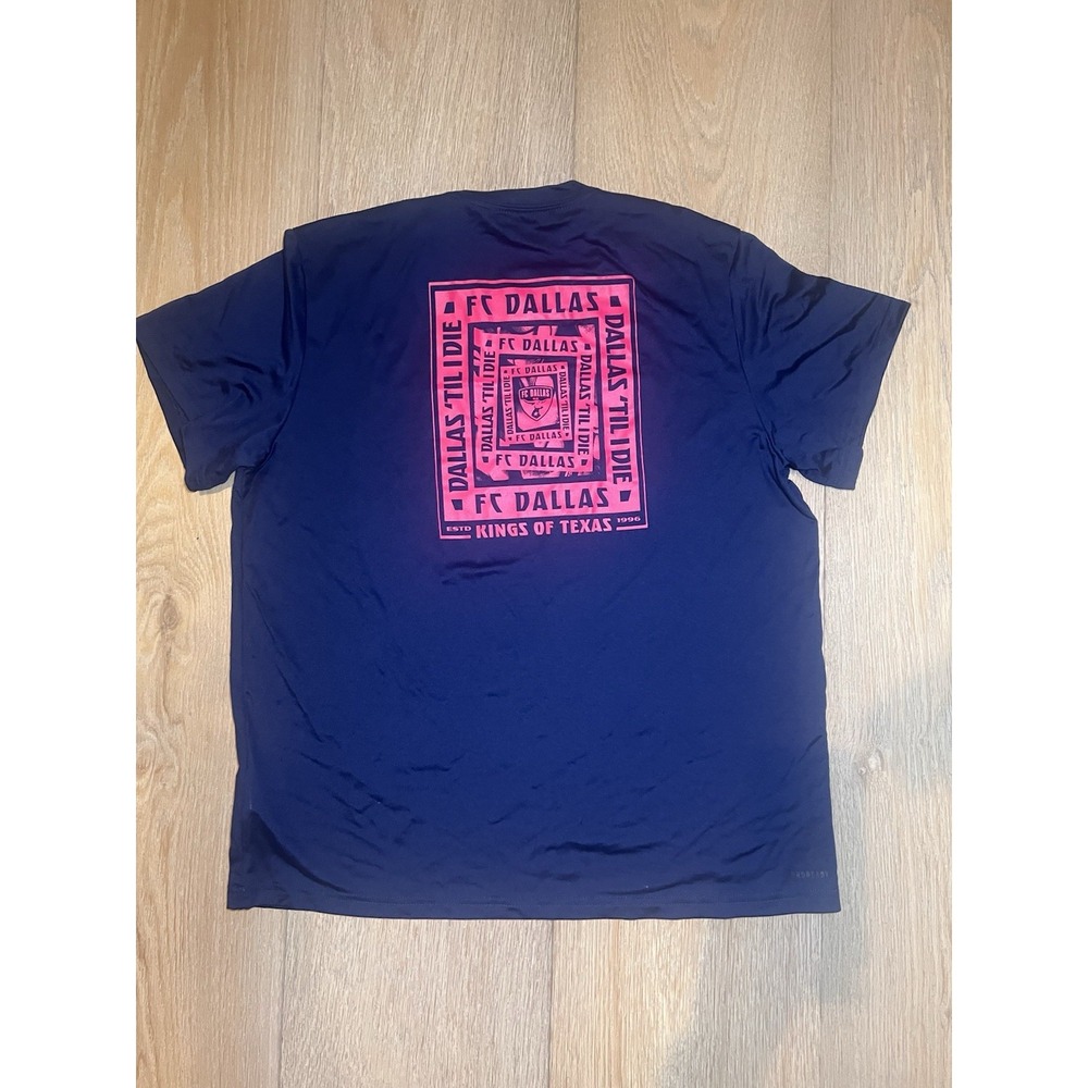Adidas Womens FC Dallas Pre-Game Short Sleeve Soccer T-Shirt,Navy Blue/XL - Picture 5 of 6